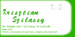 krisztian szilassy business card